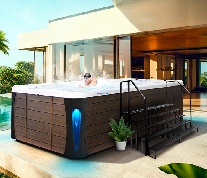Calspas hot tub being used in a family setting - Roseville